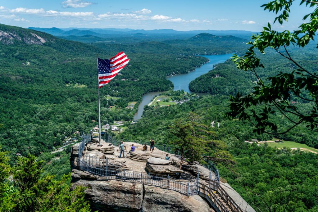 Chimney Rock at Chimney Rock State Park: one of the main attractions on our five days in Chimney Rock vacation plan.