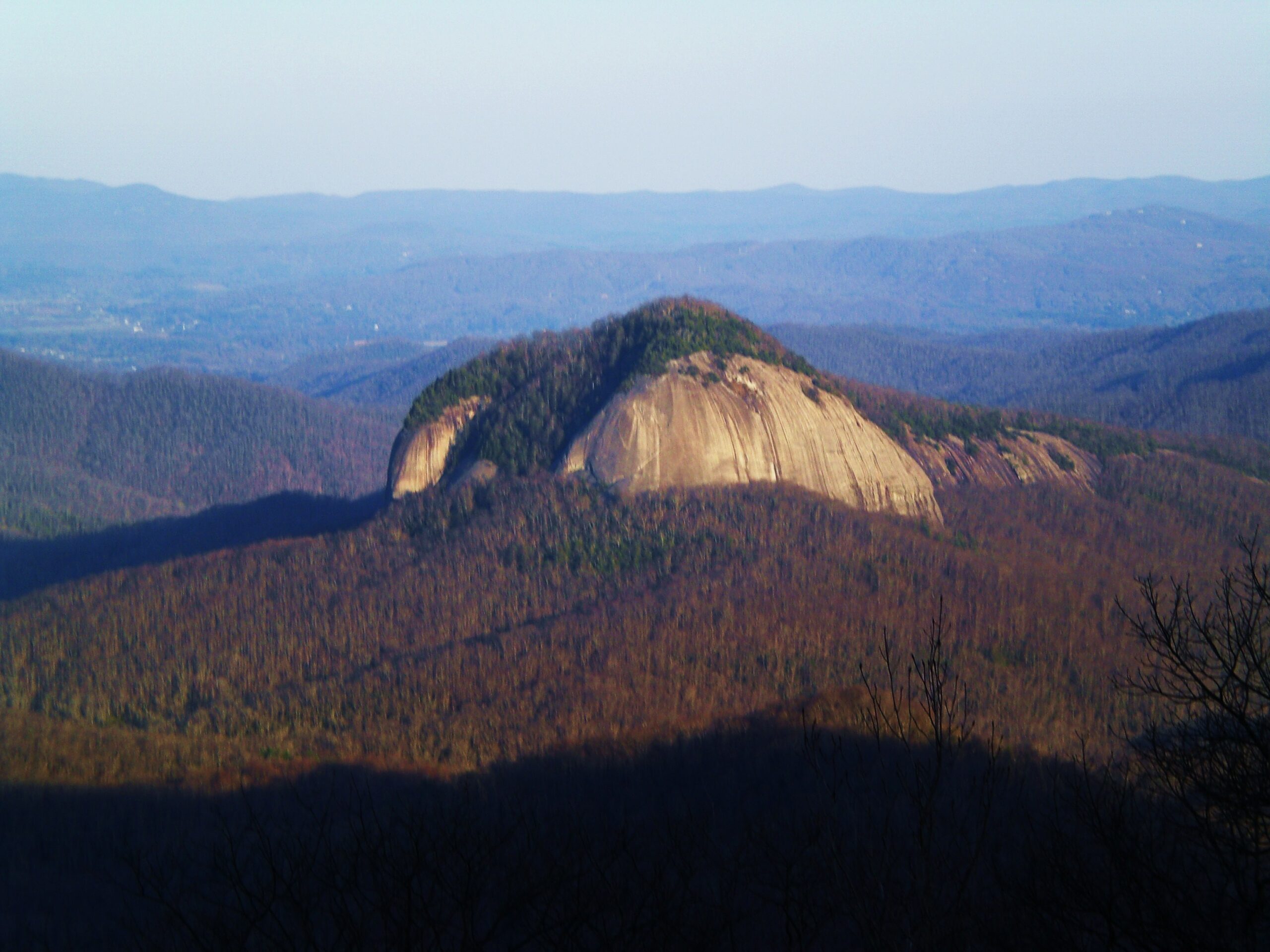 View of Looking Glass Rock in Western NC