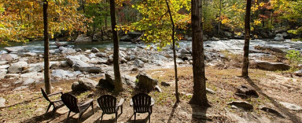 Chair next to river