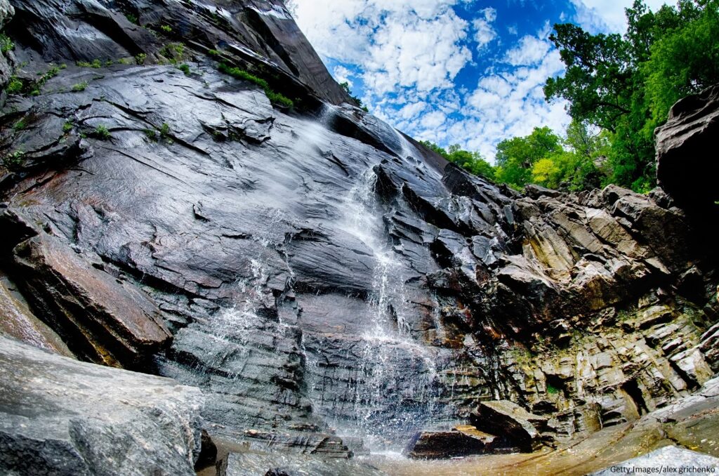 Hickory Nut Falls in Chimney Rock State Park, NC: the best hiking near Asheville, NC.