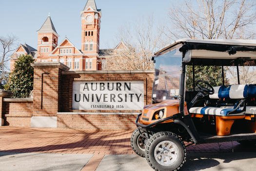 Samford Hall at Auburn University during a campus visit