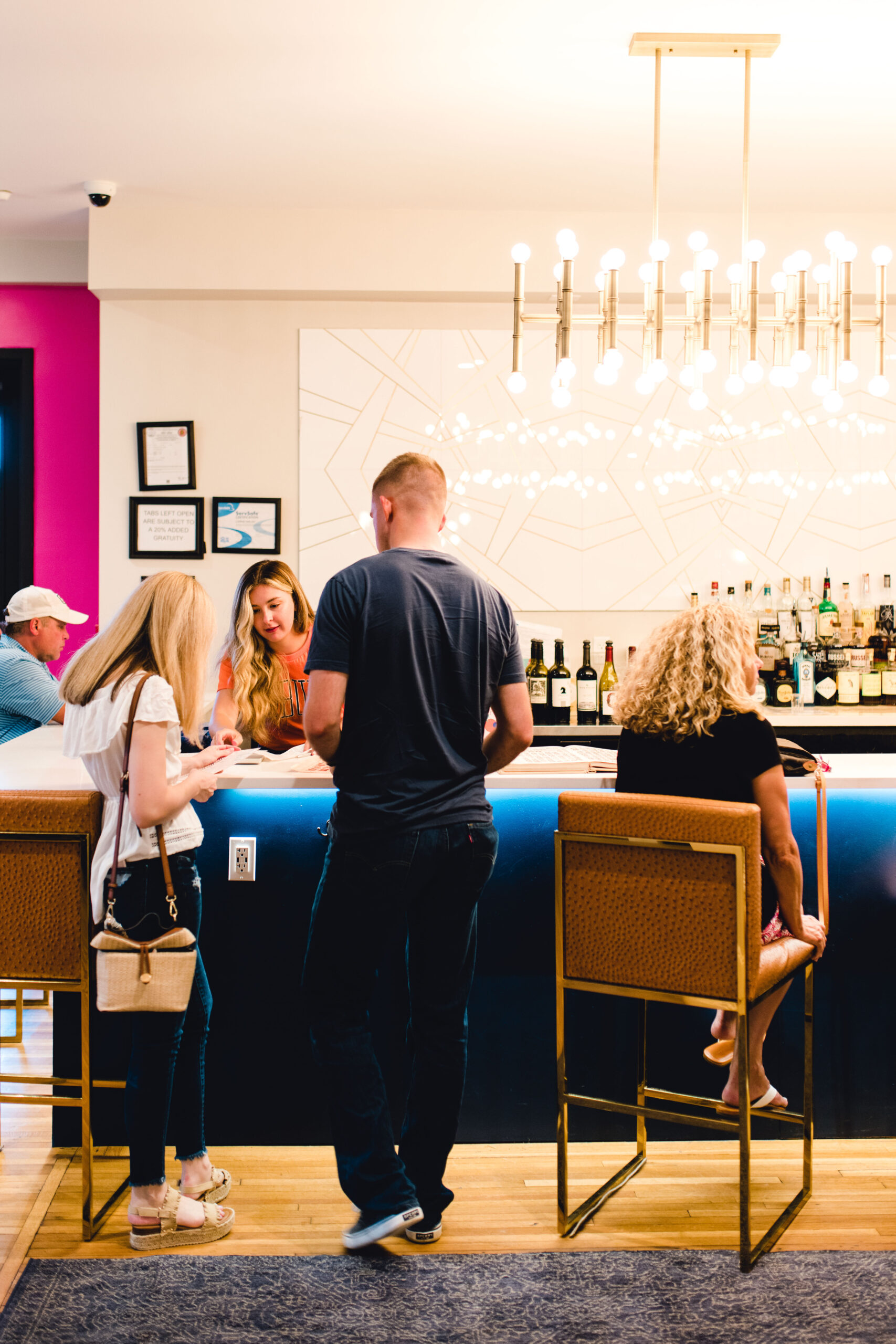 The Collegiate Hotel in downtown Auburn lobby bar