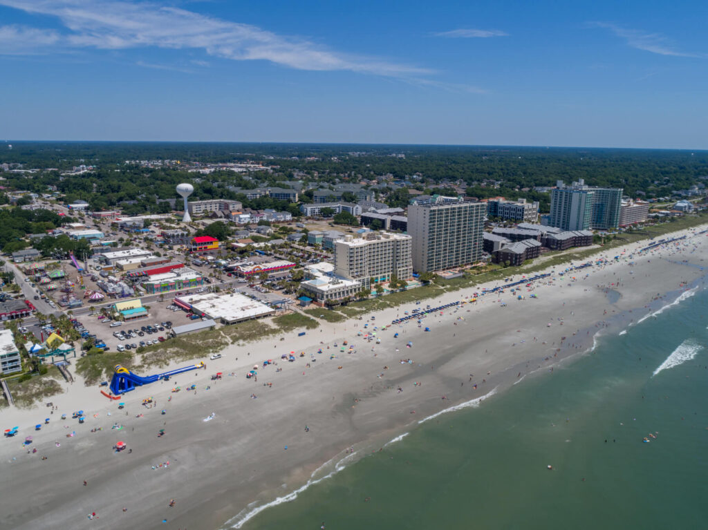 aerial view of north myrtle beach