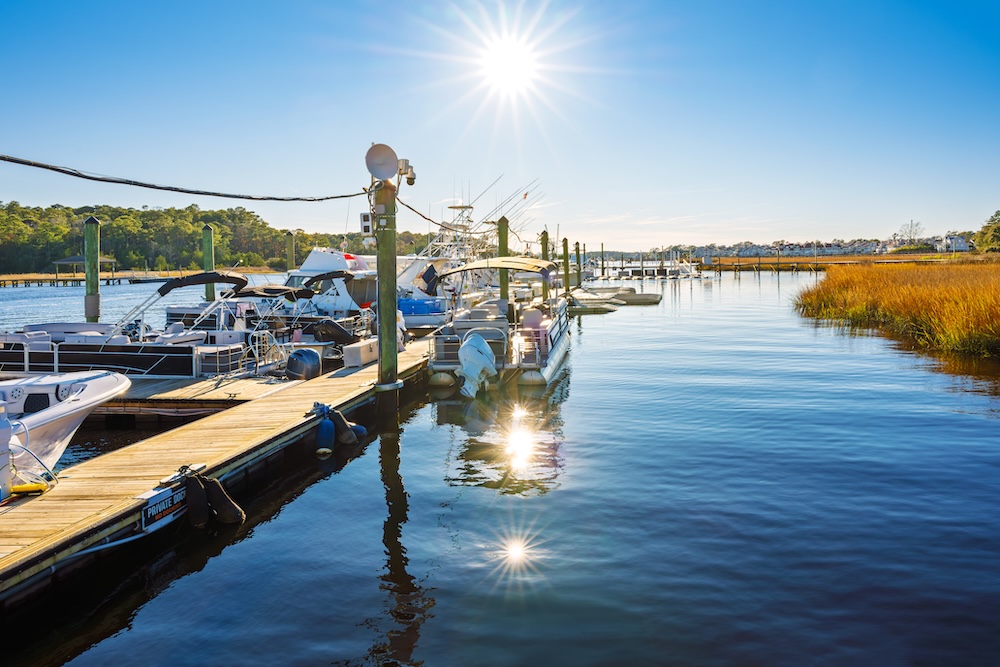 North Myrtle Beach Fishing Boats in Afternoon.