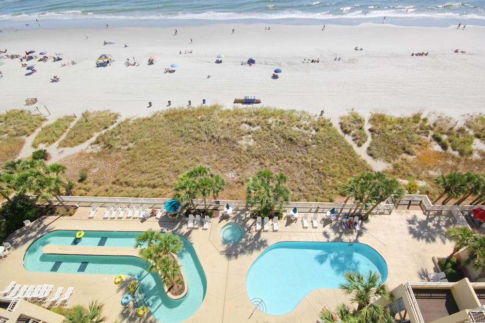 Ocean Drive Resort from above North Myrtle Beech, SC