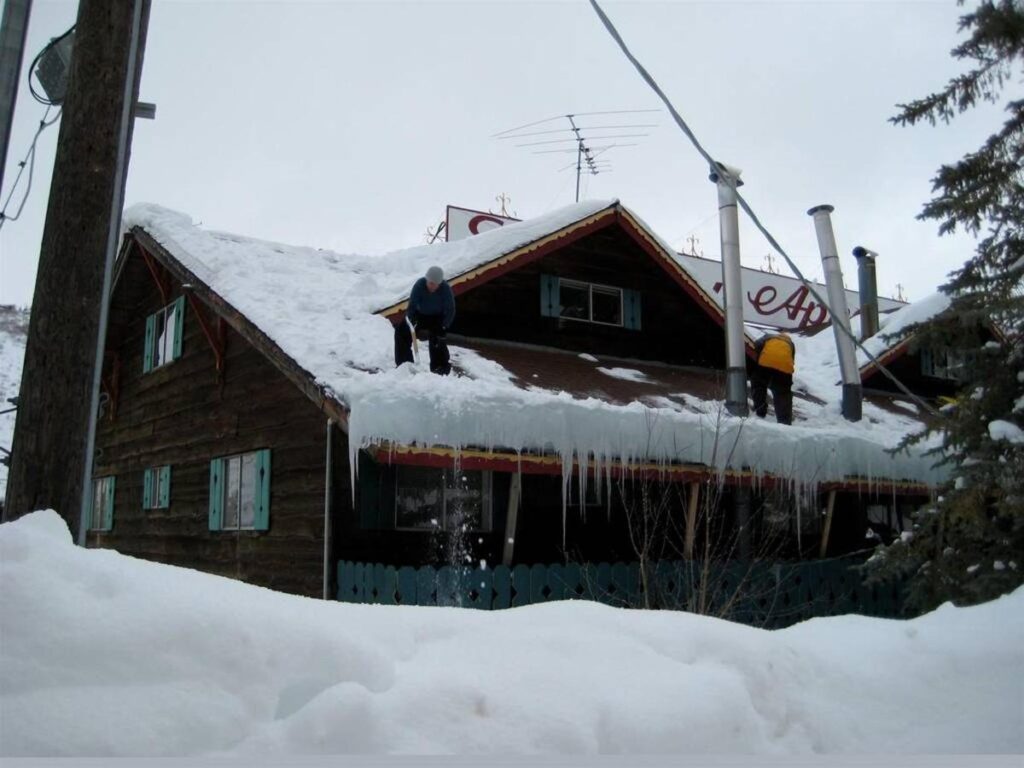 The Lodge under heavy snow