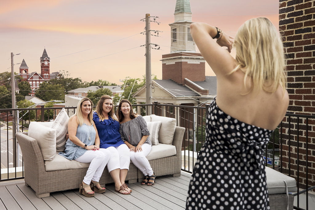 Selfies on the rooftop