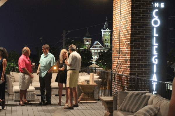 parents on the rooftop
