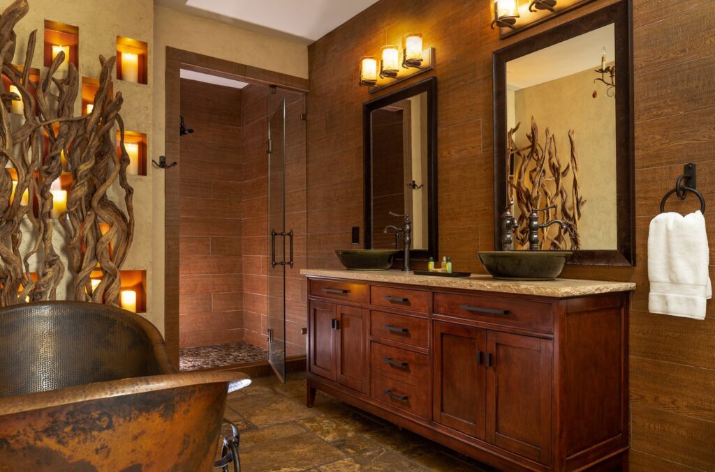 Mountain Laurel Suite- Bathroom sinks shower