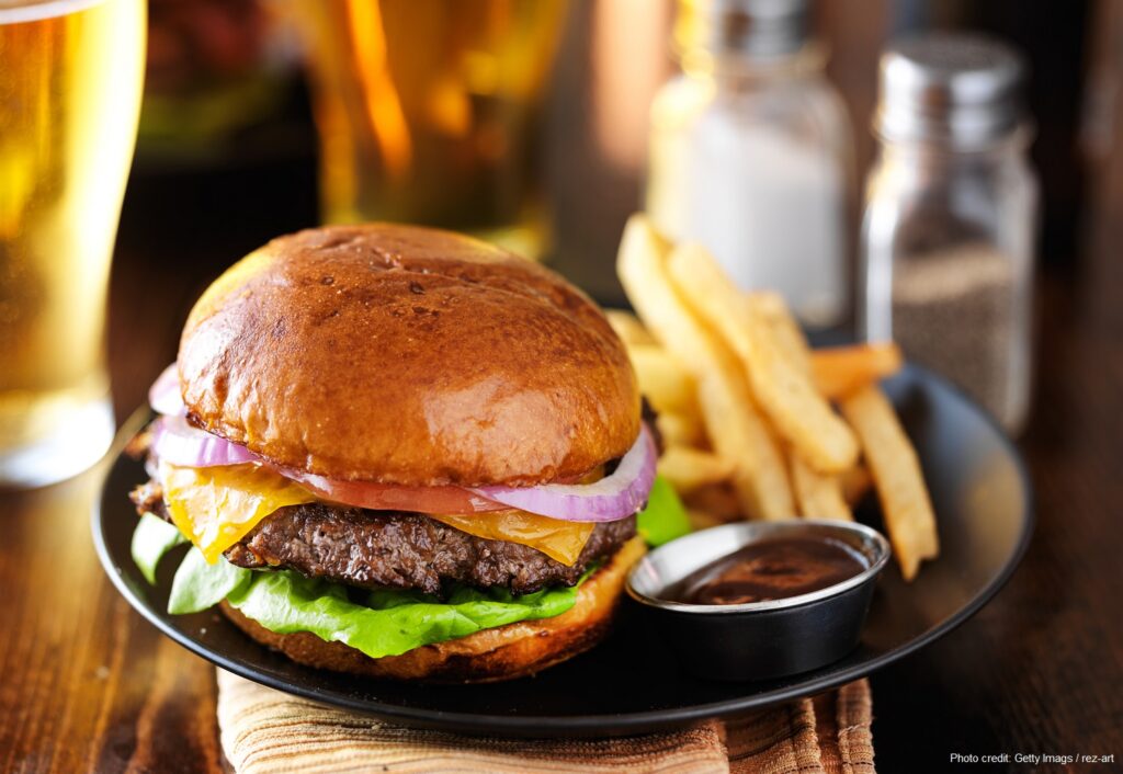 Enjoy a delicious cheeseburger at one of the Best Restaurants in Pleasanton, CA