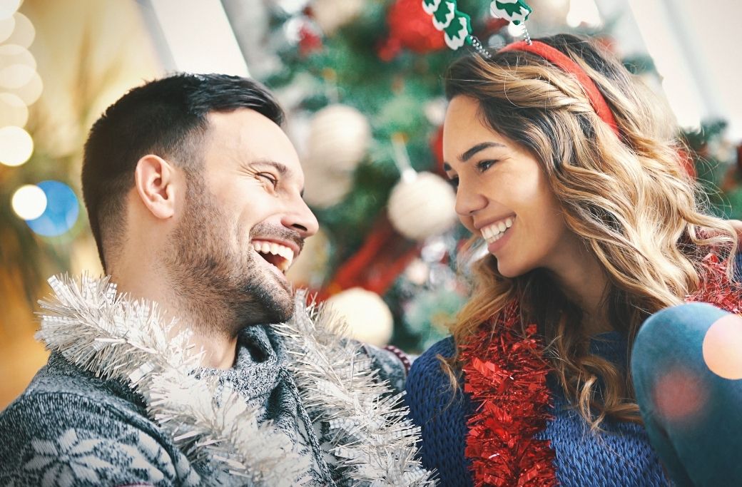 couple celebrating holidays together