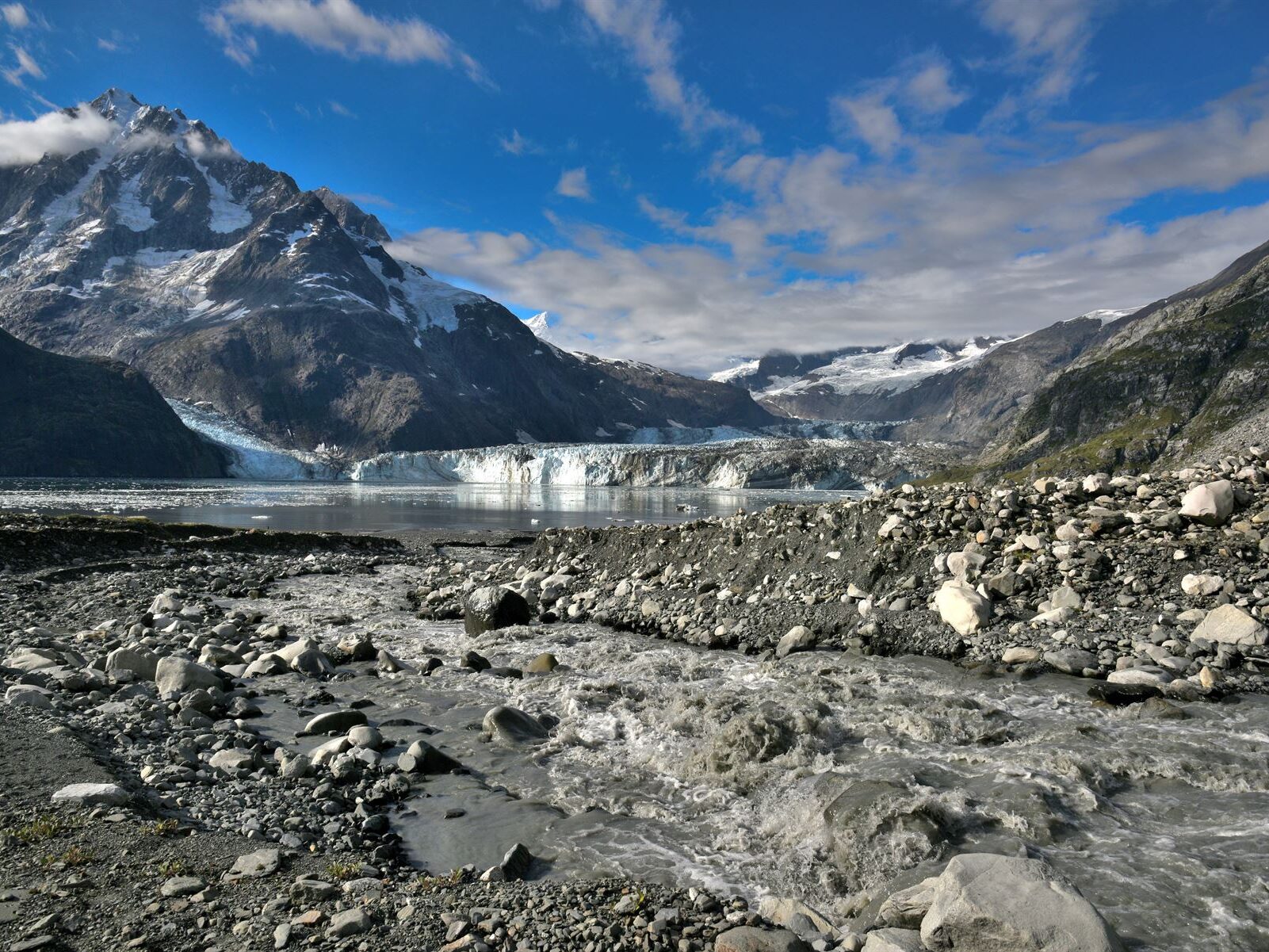 Alaskan Shoreline with view of glacier