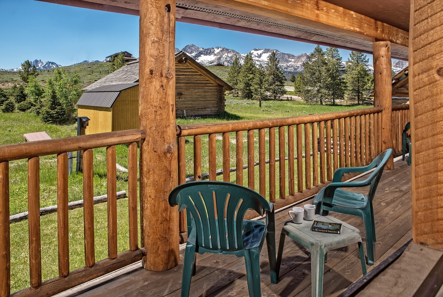 porch with mountain view