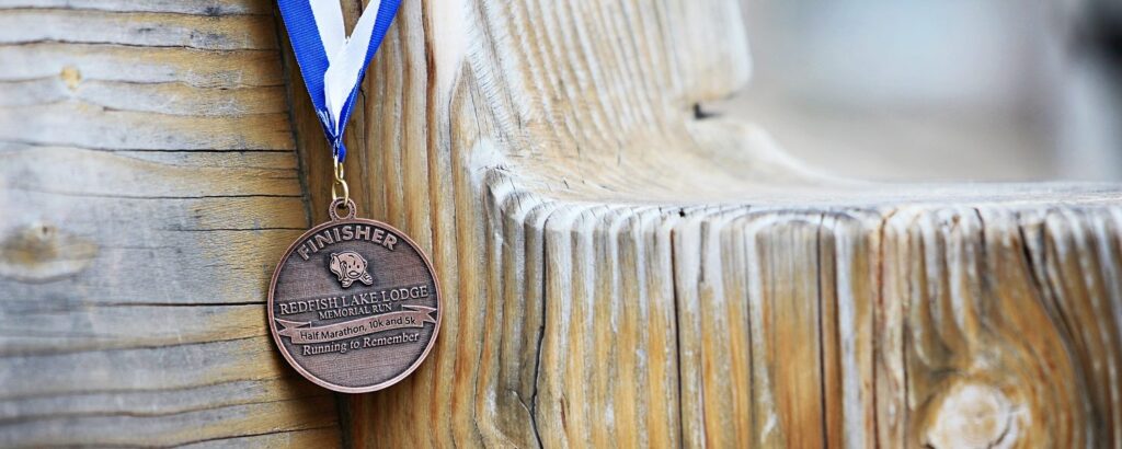 Medal on wooden chair