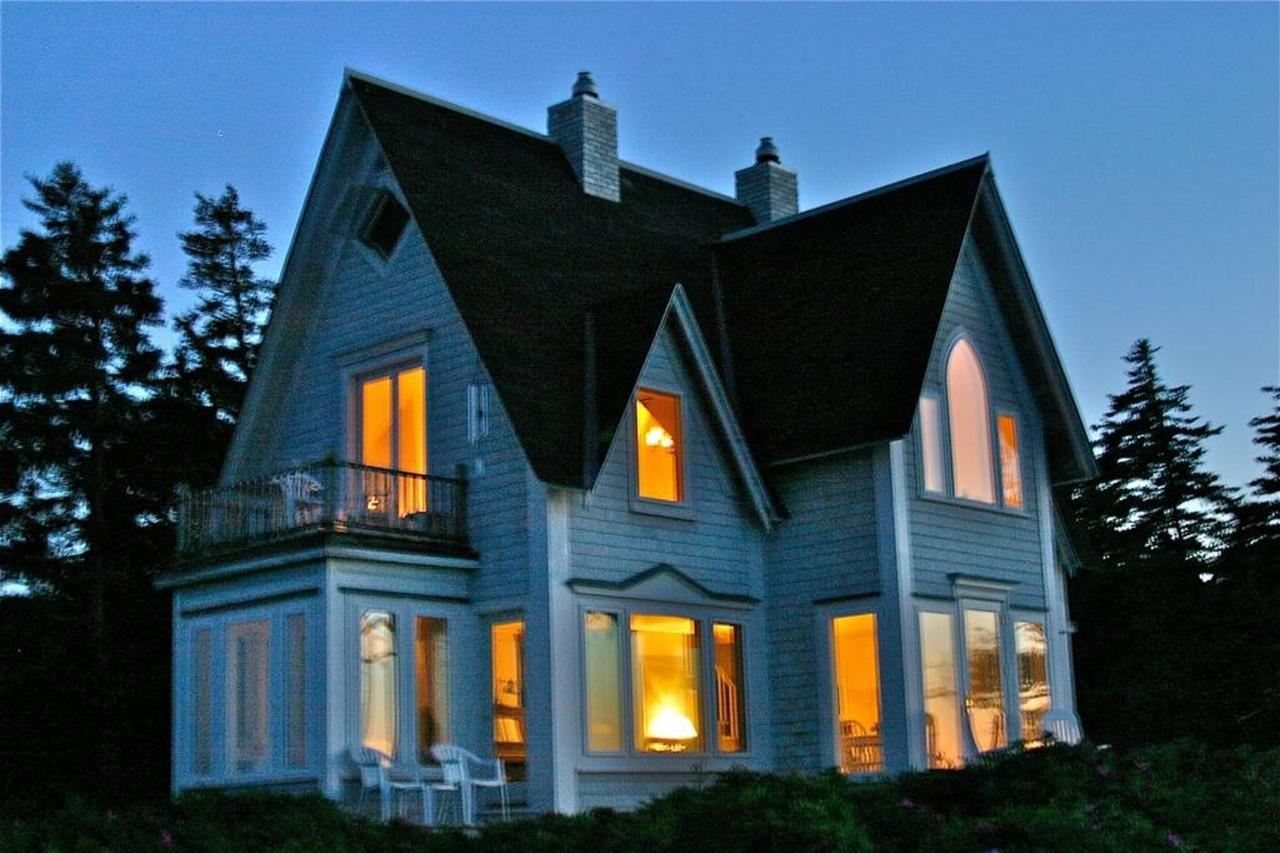 Great Duck Island House | Exterior at Night