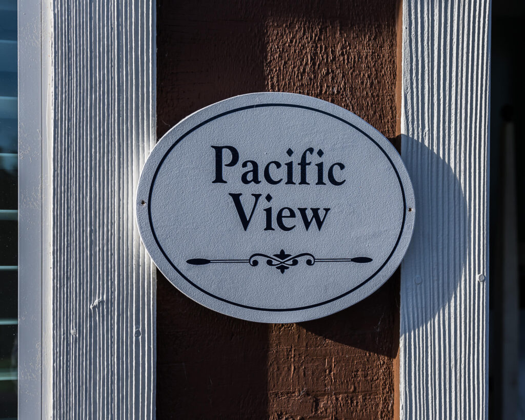 Pacific View Sign