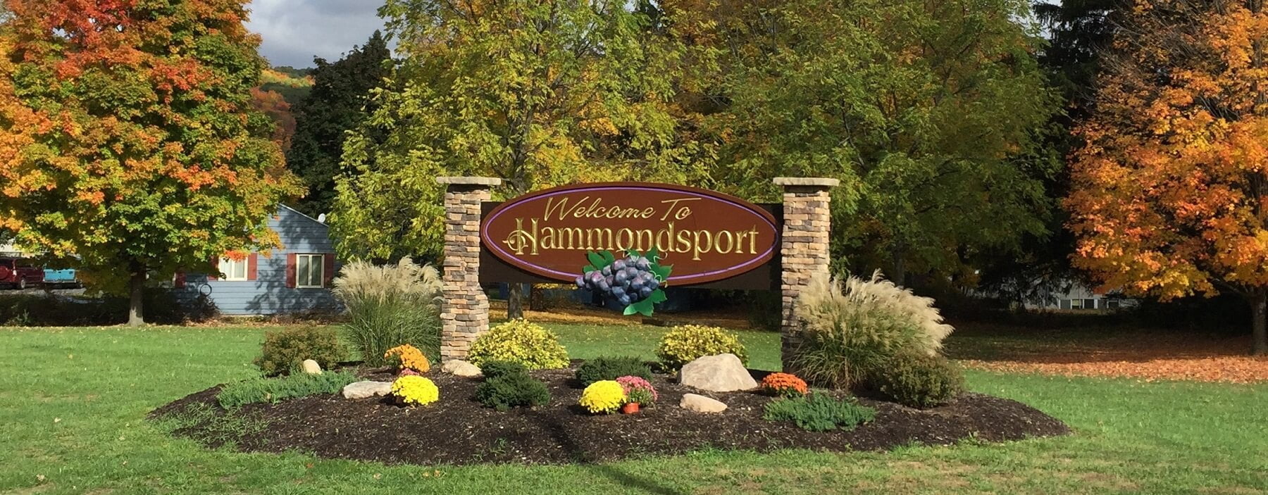 Hammondsport NY Welcome Sign