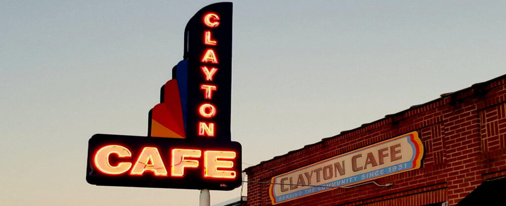 Clayton Cafe sign