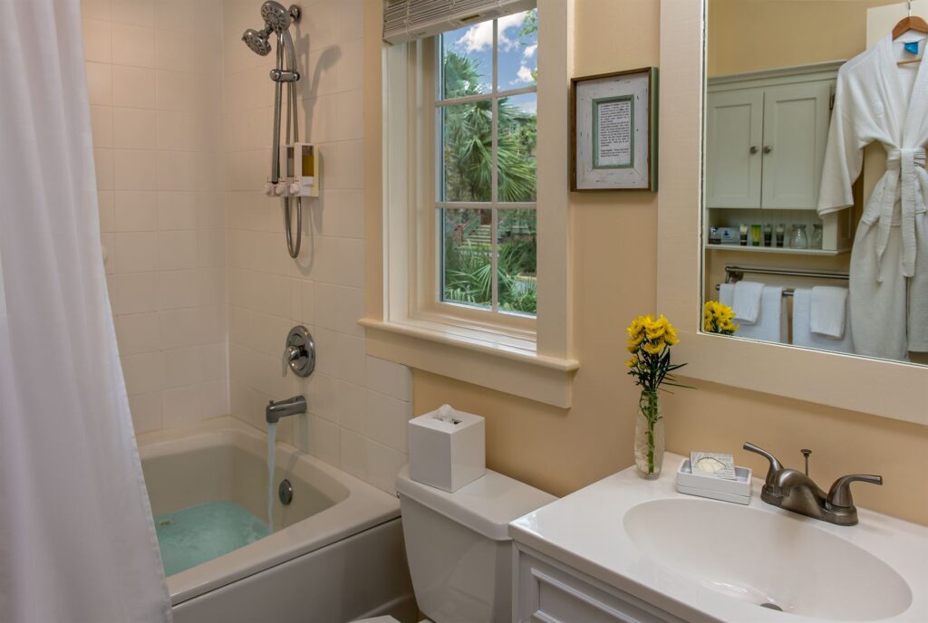 Room 8 at The Addison on Amelia Island - tub and shower combo