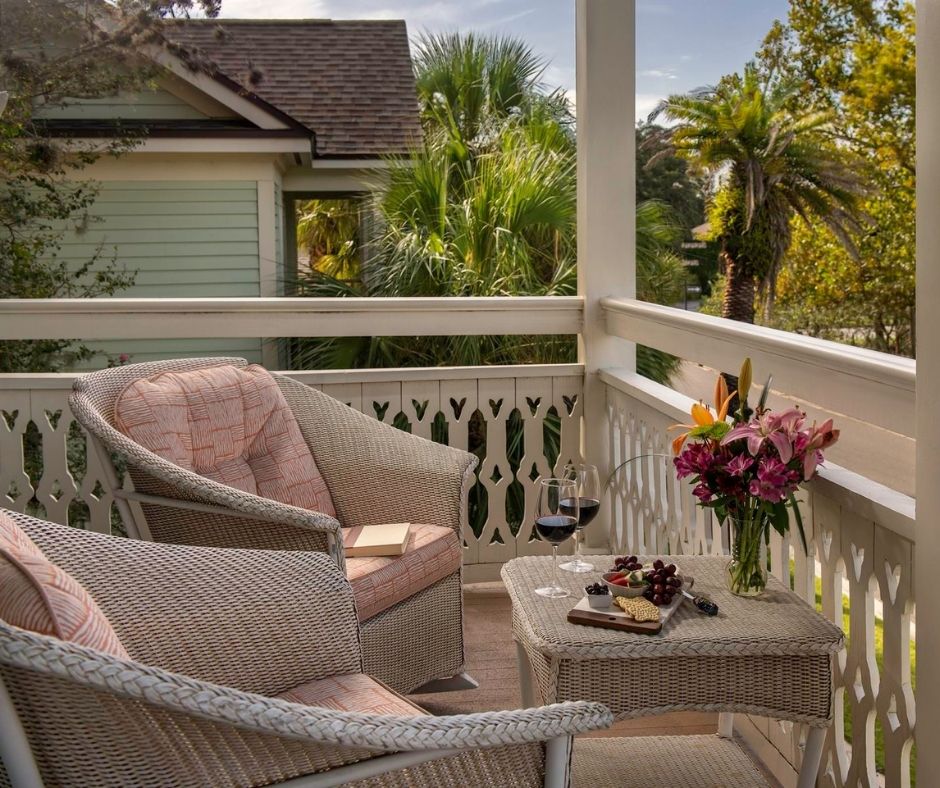 private porch at The Addison on Amelia Island