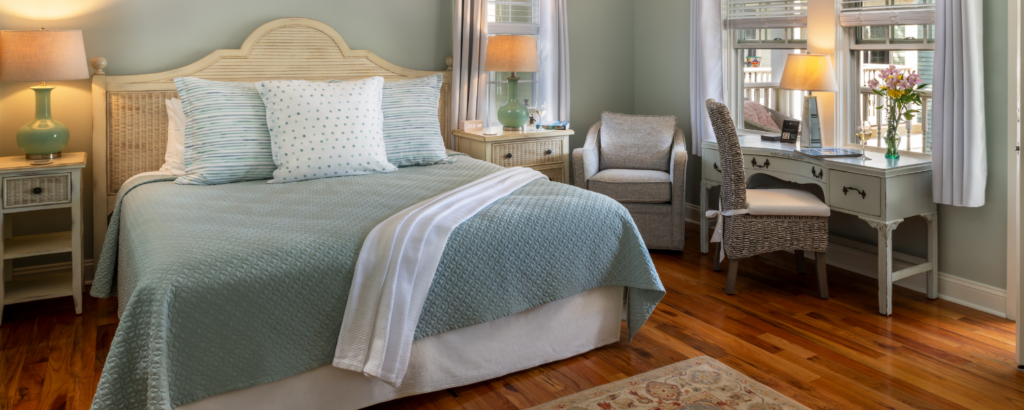 Room 12 Bed, Armchair, and Desk