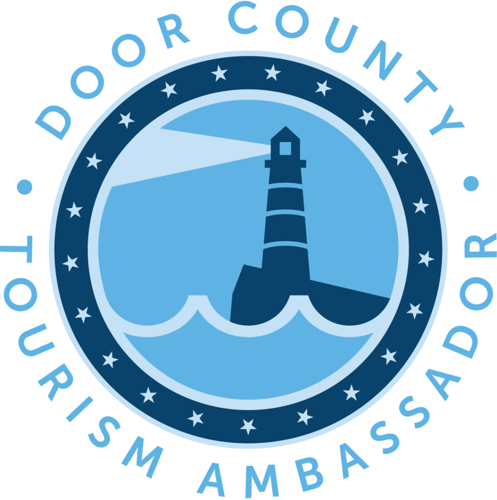 Door County Tourism Logo Blue with Lighthouse