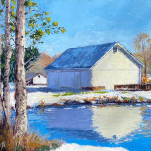 Ohio Artist Robin Roberts | "White Winter Reflections" | 2020 | The Welsh Hills Inn