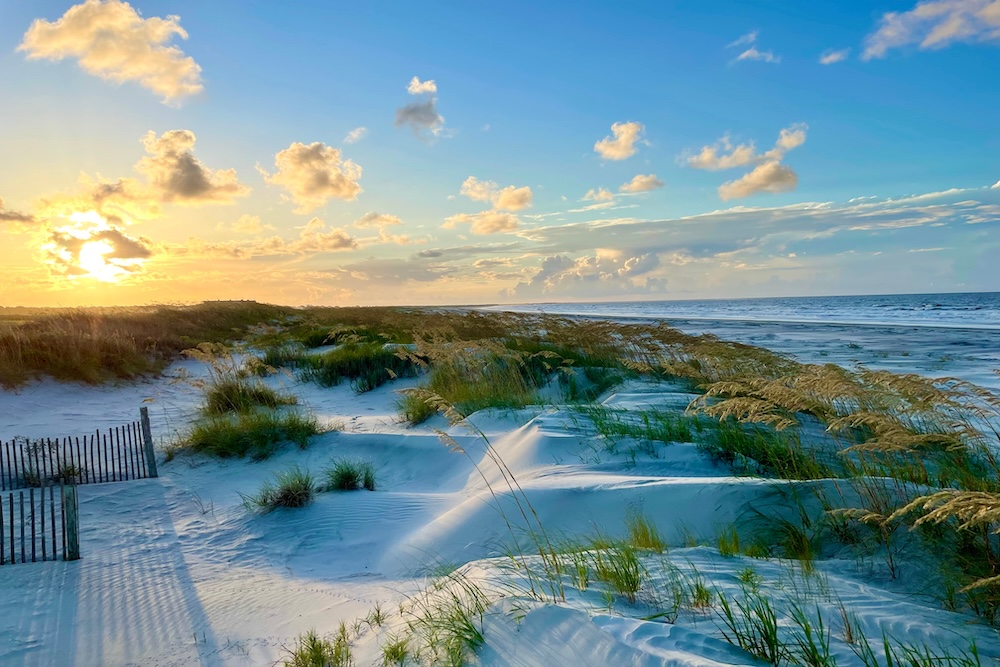 Kiawah beachfront in summerr