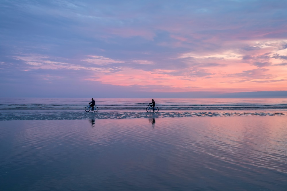 beachside biking