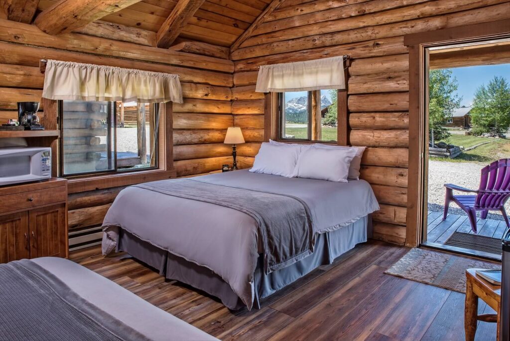 Cabin with bed