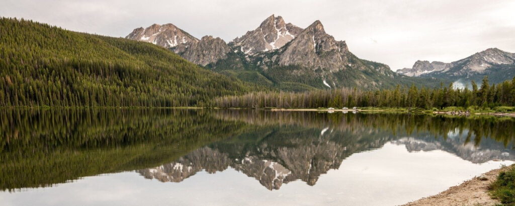 Lake in Idaho with mountains