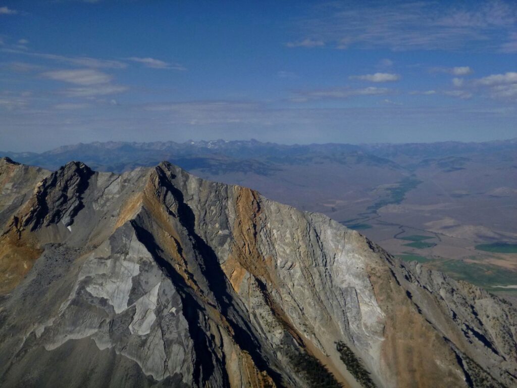 the peak of Mount Borah in Central Idaho
