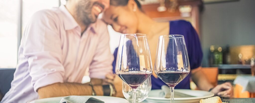 Couple with wine