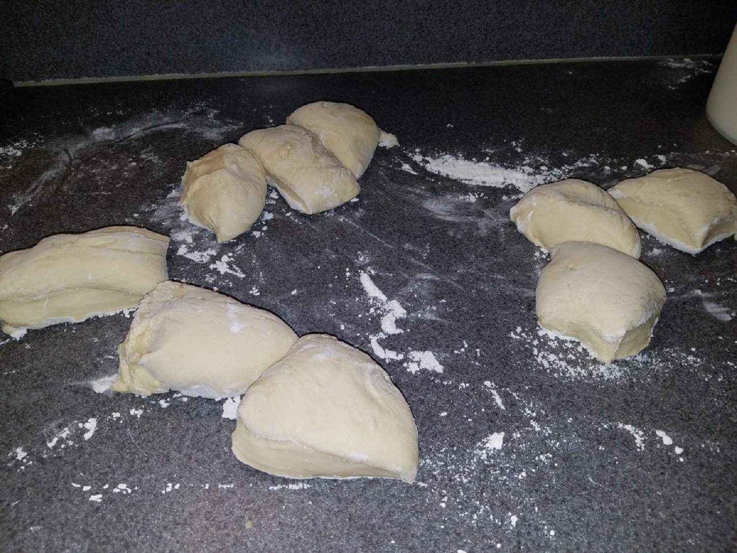 Freshly kneaded bread dough