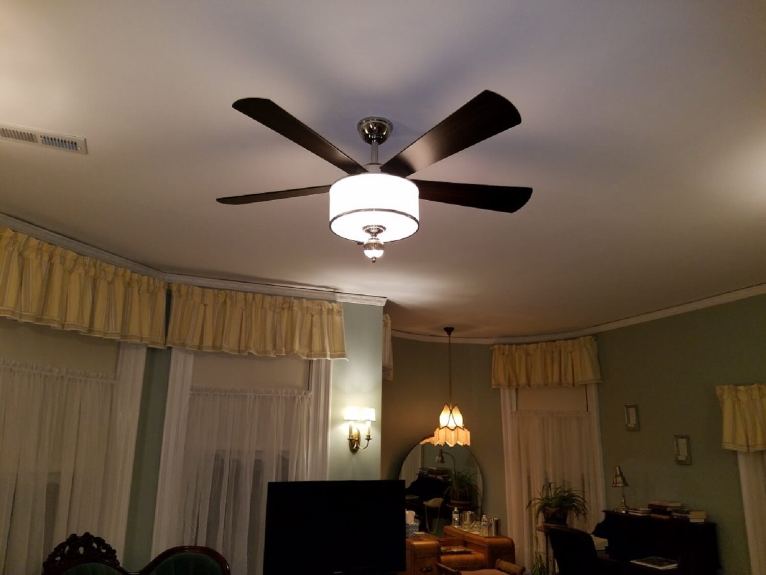 New Ceiling fan in The Knute Rockne room