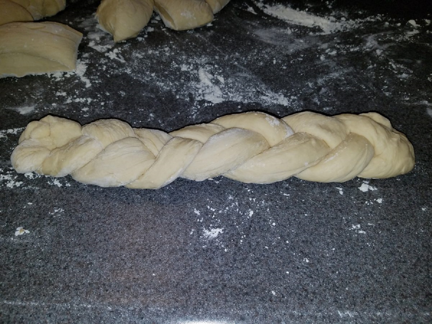 One loaf braided, two more to go