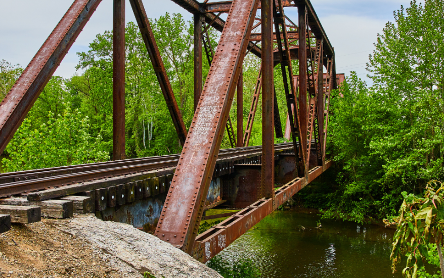 Old railroad bridge in Gambier, OH