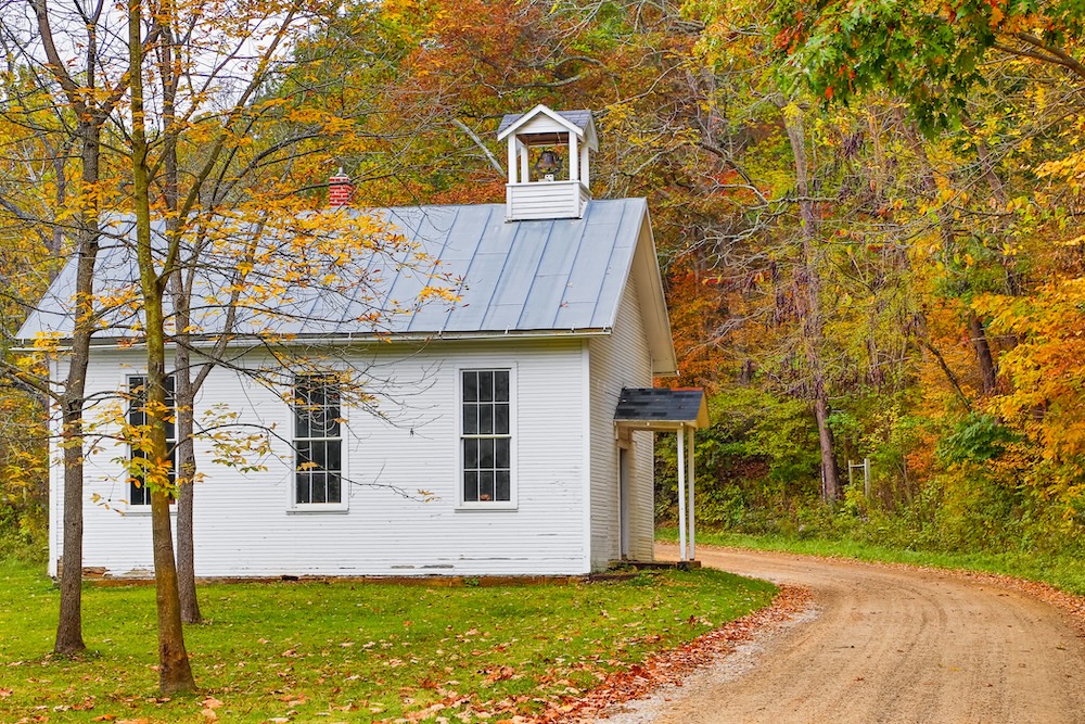 Schoolhouse building near amish country in Ohio