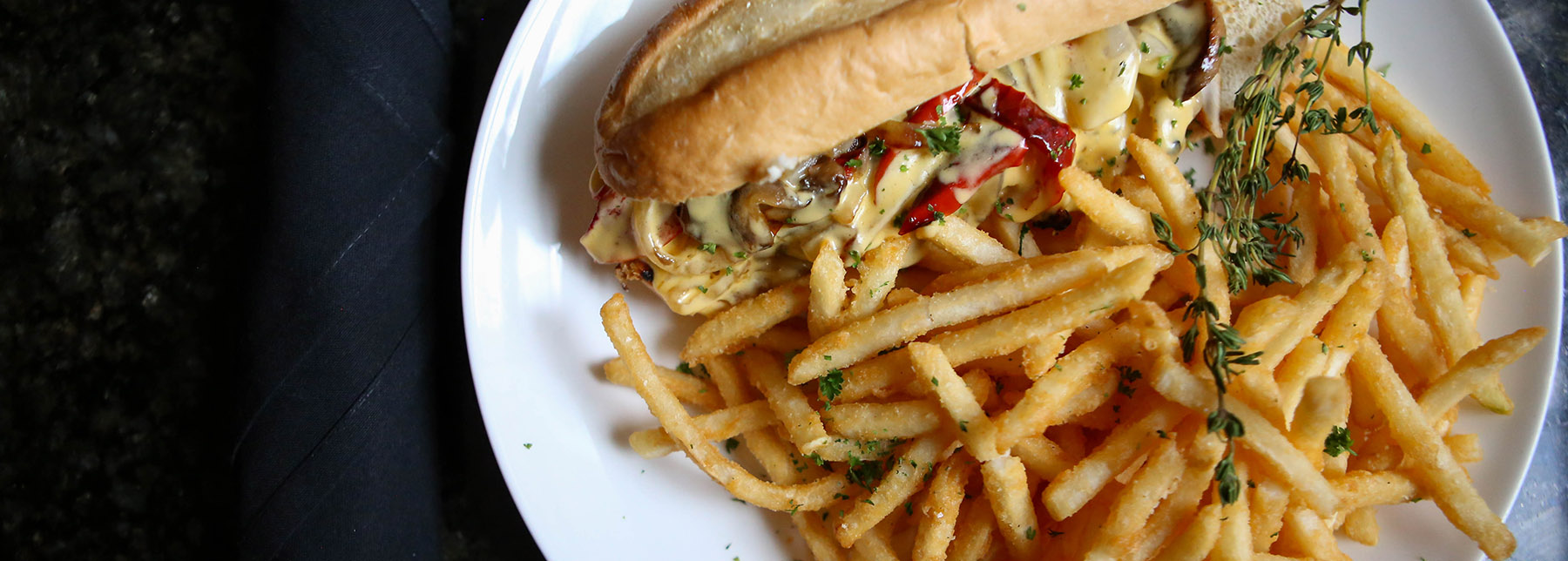 sandwich with fries