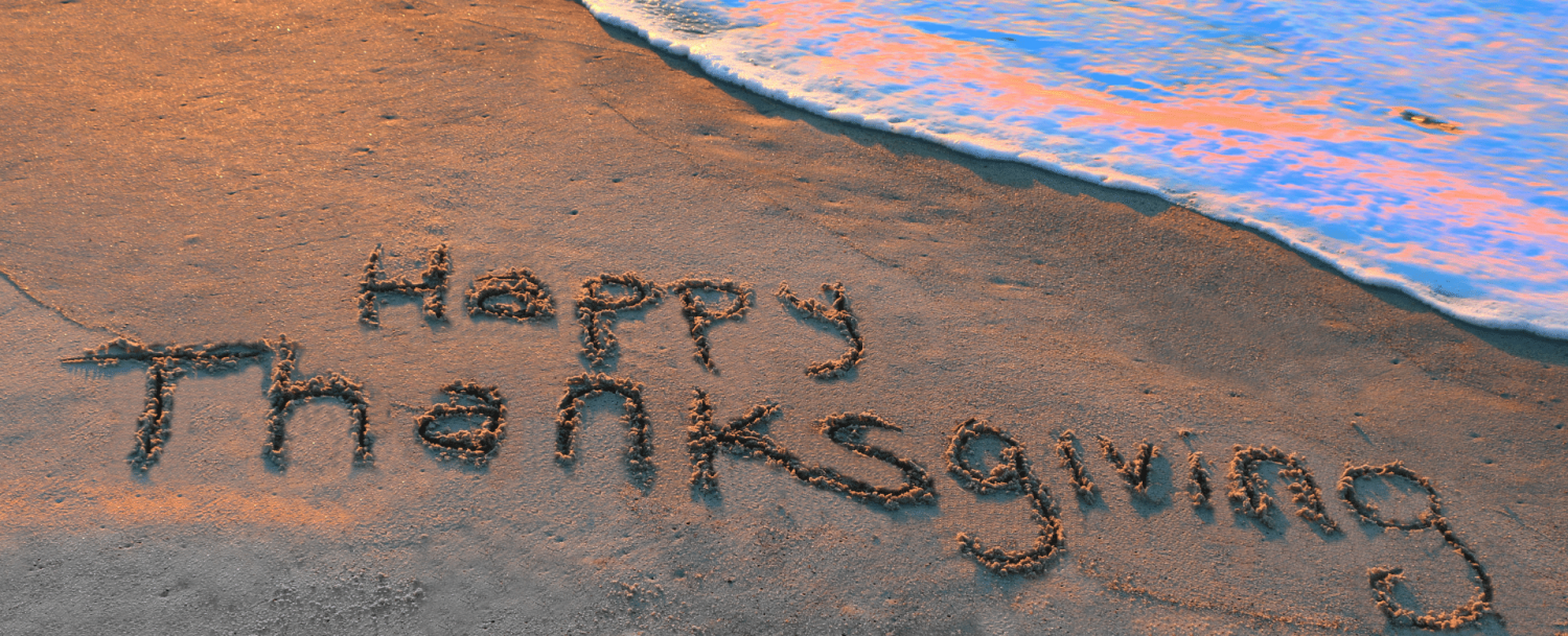 Happy Thanksgiving in the Sand