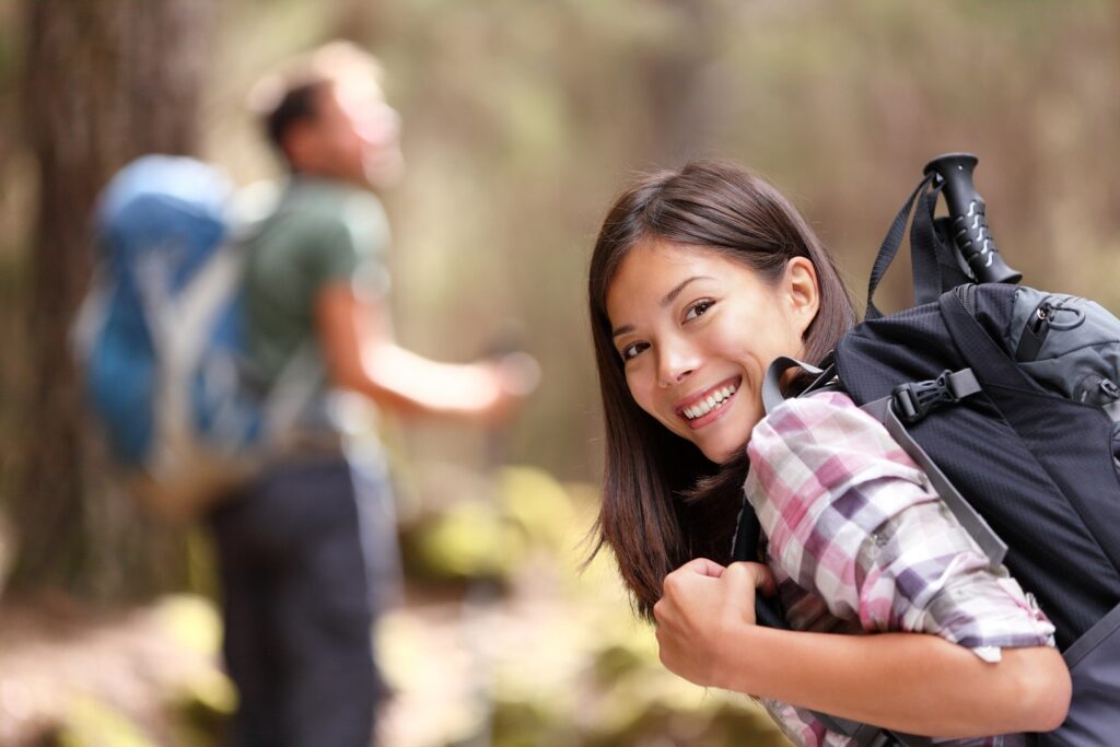 Couple hiking