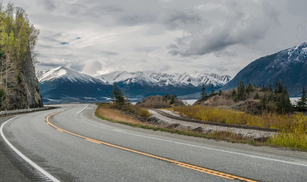 Scenic road in Alaska.