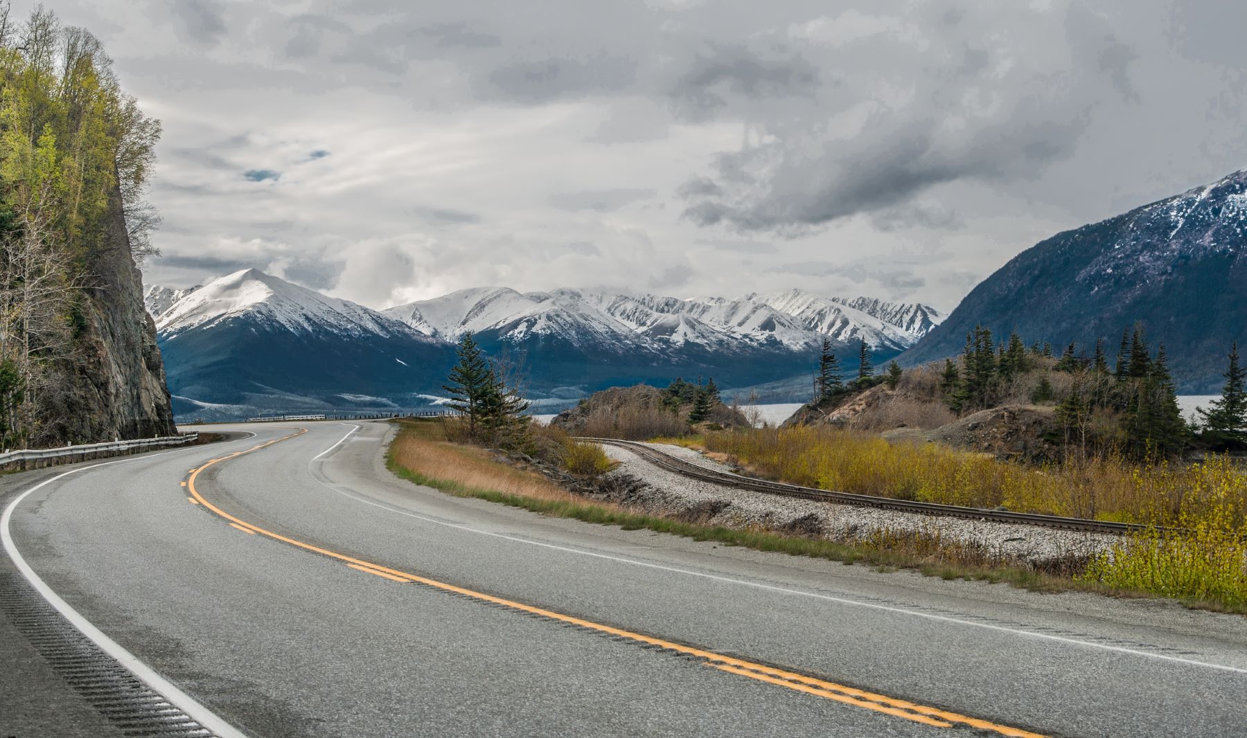 Scenic road in Alaska.