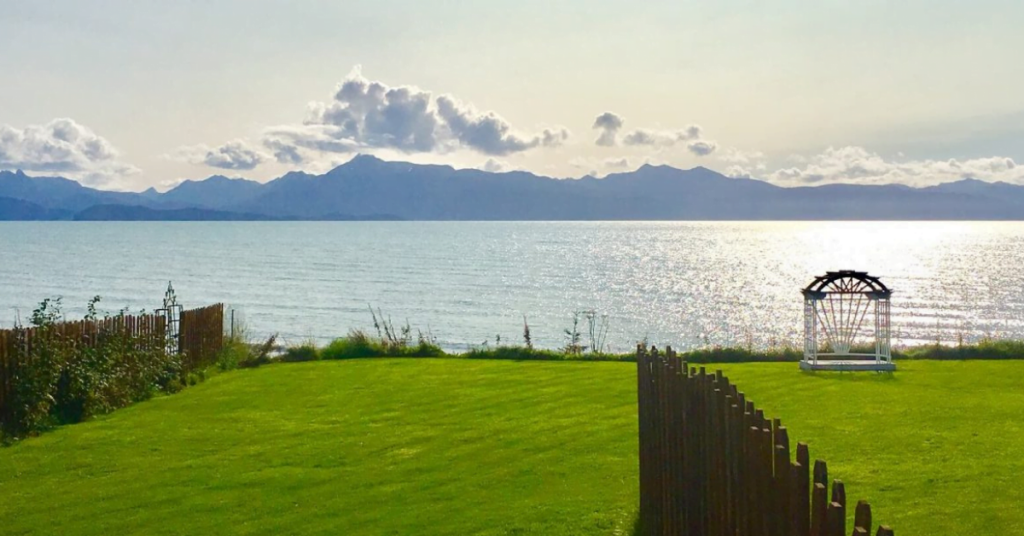 View of the bay from of Kachemak Cottage.