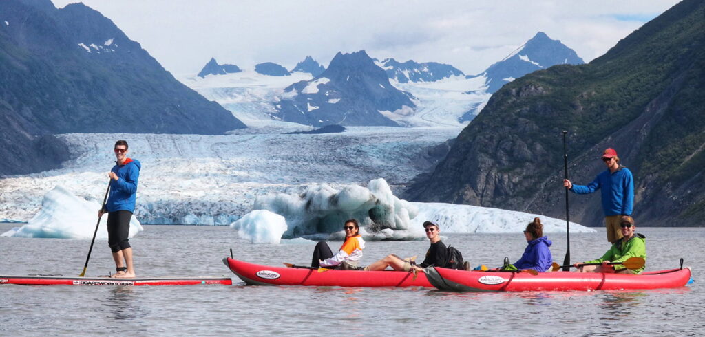 Kayaking on Glacier Lake