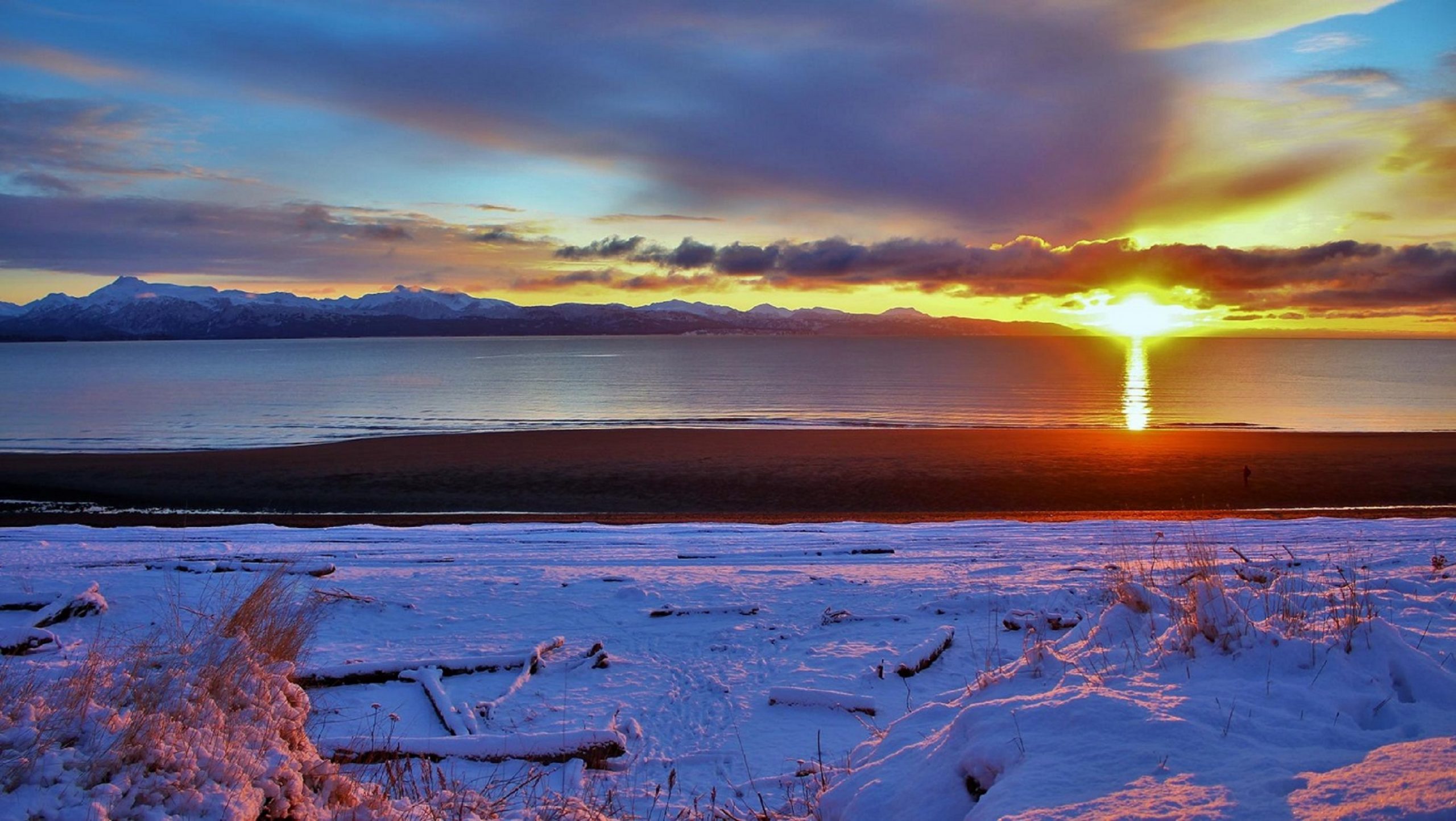 Sunset over Kachemak bay resized