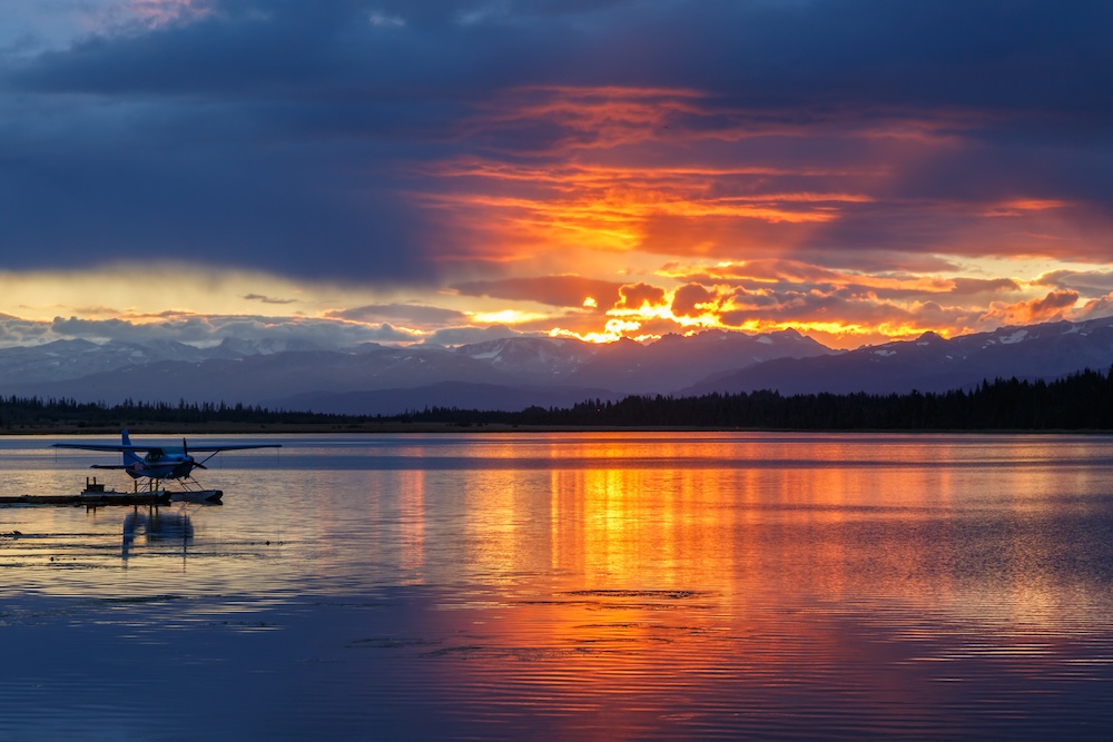 Sunrise over Kachemak Bay in Homer, Alaska