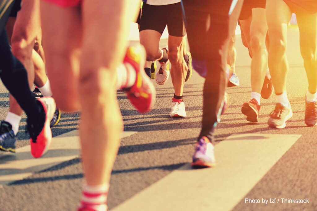 Runners participating in a race from Run Lehigh Valley