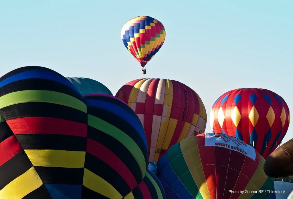 Hot air balloons at the Balloon Festival in PA