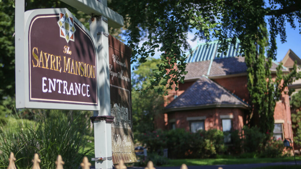 The Sayre Mansion Exterior- entrance